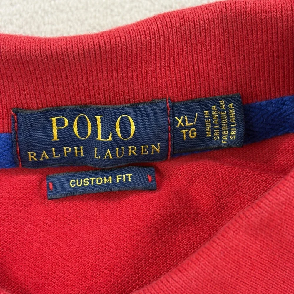 Polo Ralph Lauren Custom Fit Big Pony Polo Shirt in Red #3 Men XL Short Sleeve